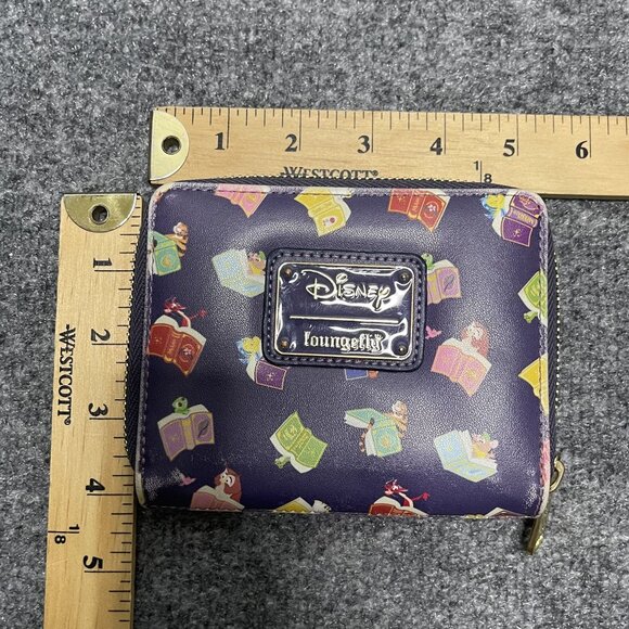 Loungefly DISNEY Princess Books AOP Faux Leather Zip Around Wallet - Picture 12 of 12